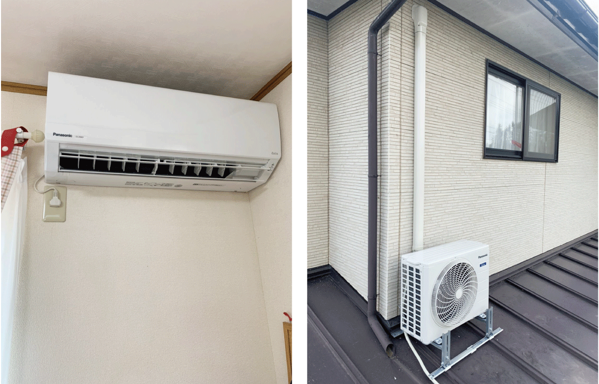 エアコンの設置工事 花巻の街の電気屋『SPGしらいし』